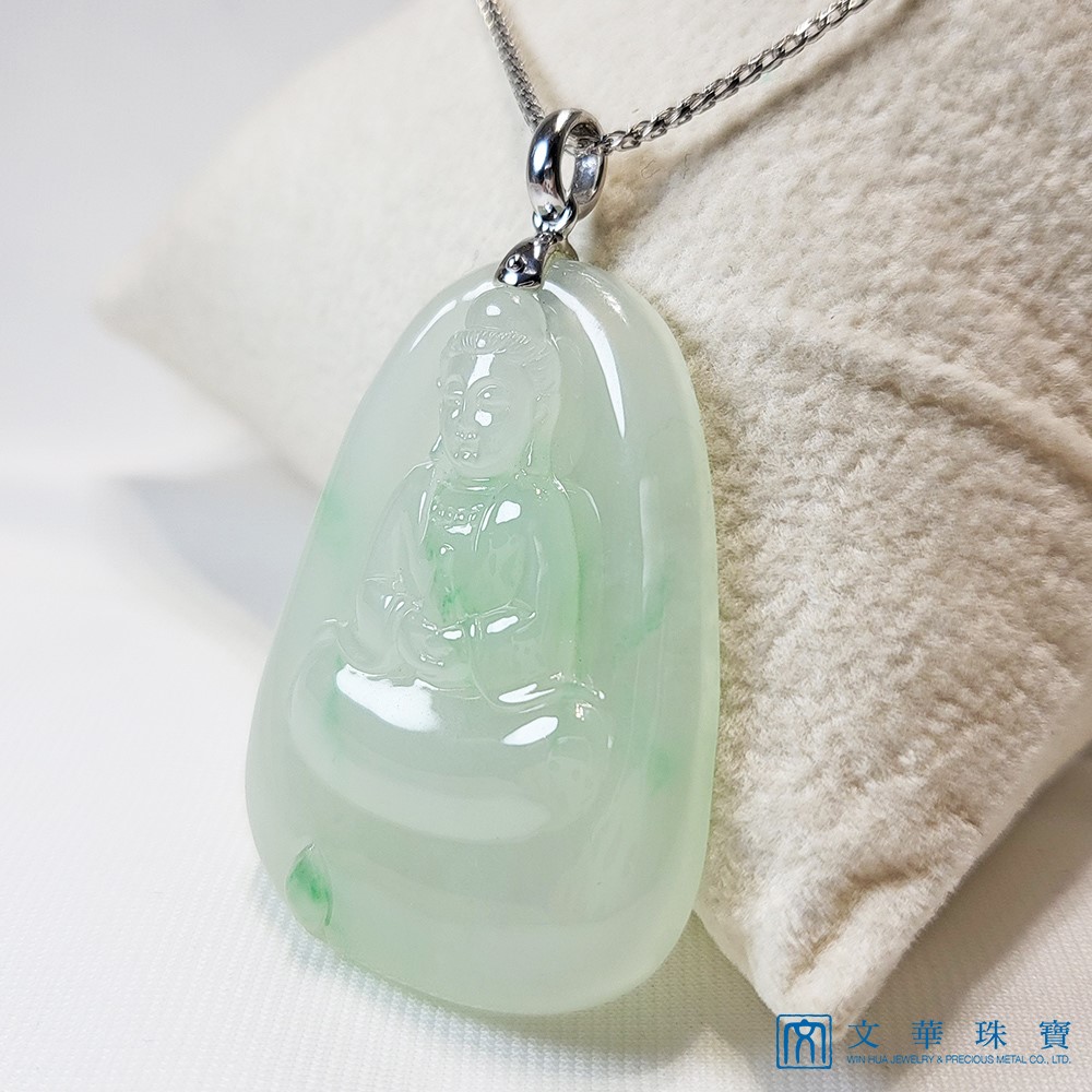 冰種翠點觀音玉牌
