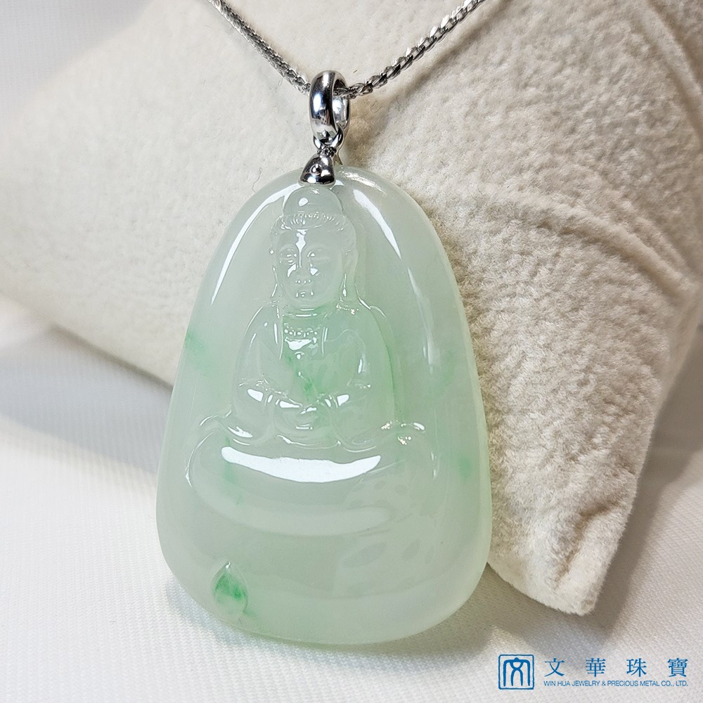 冰種翠點觀音玉牌