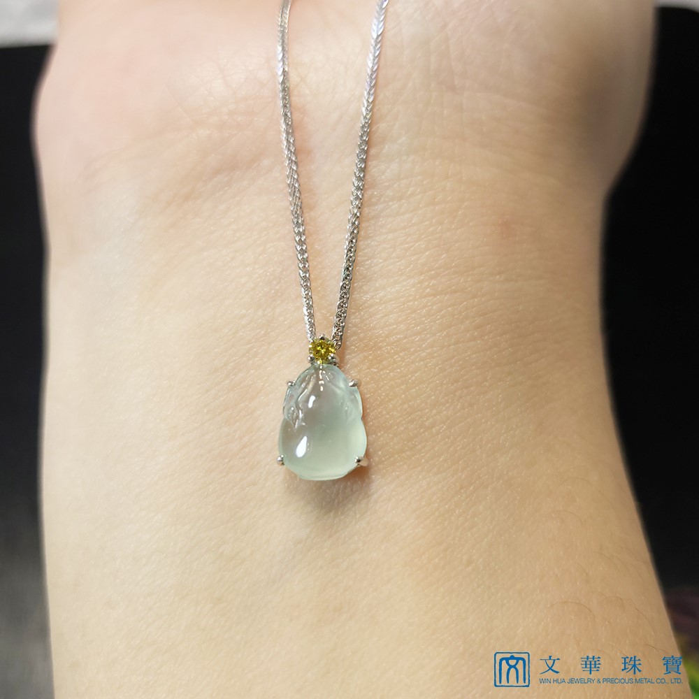 高冰三腳蟾招財玉墜(已售出)