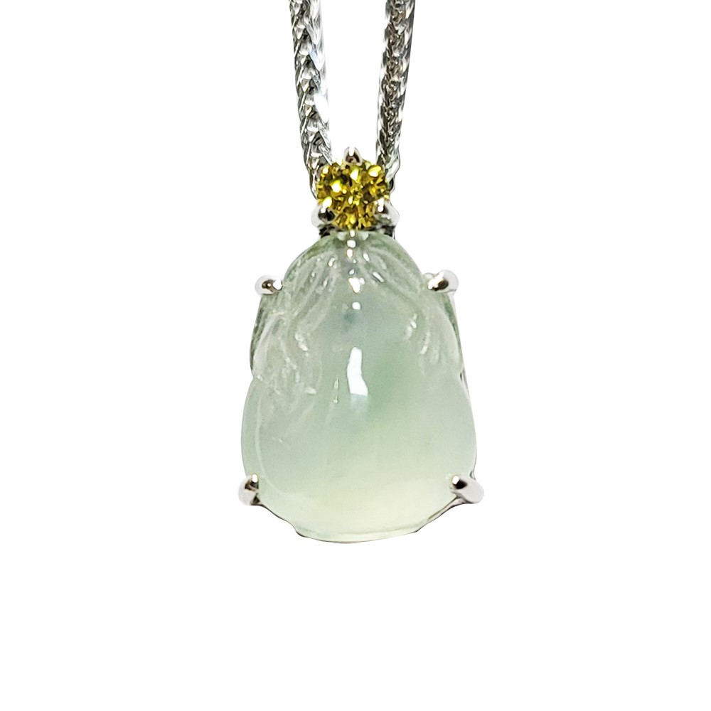 高冰三腳蟾招財玉墜(已售出)