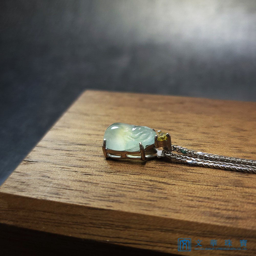 高冰三腳蟾招財玉墜(已售出)