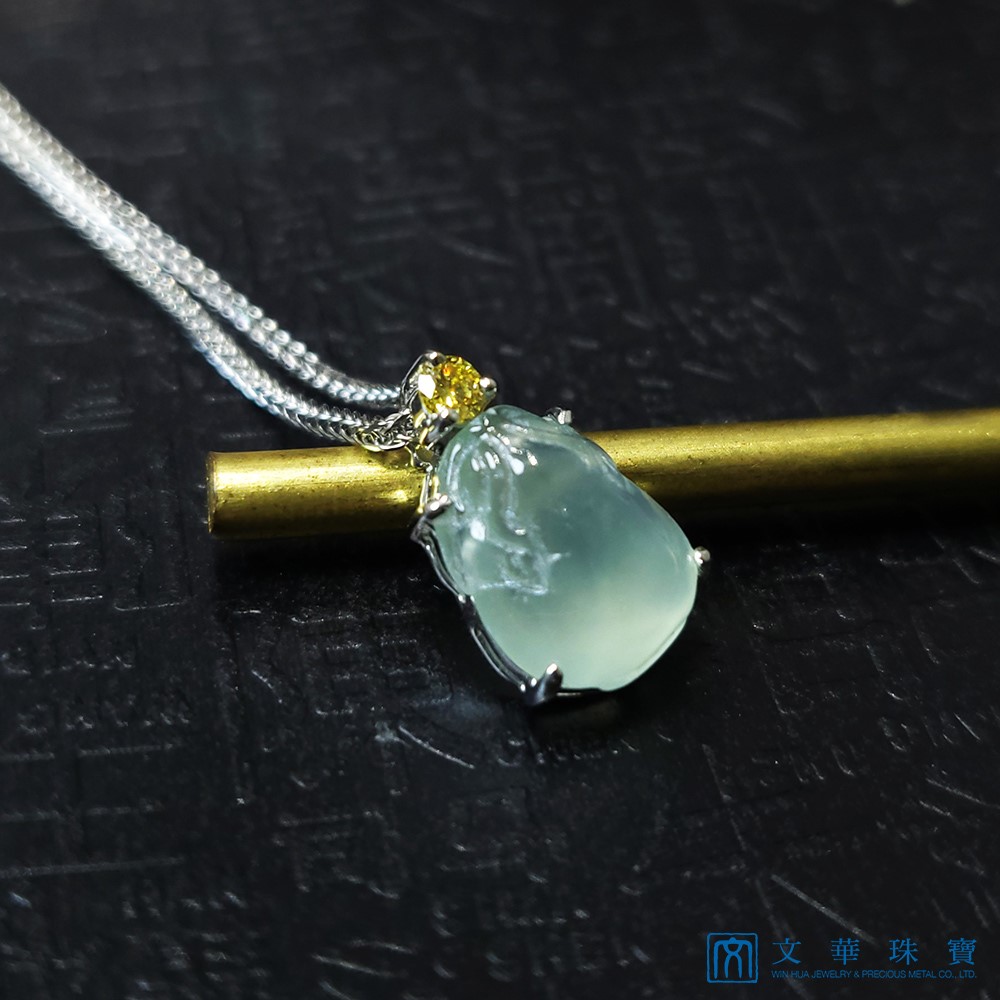 高冰三腳蟾招財玉墜(已售出)