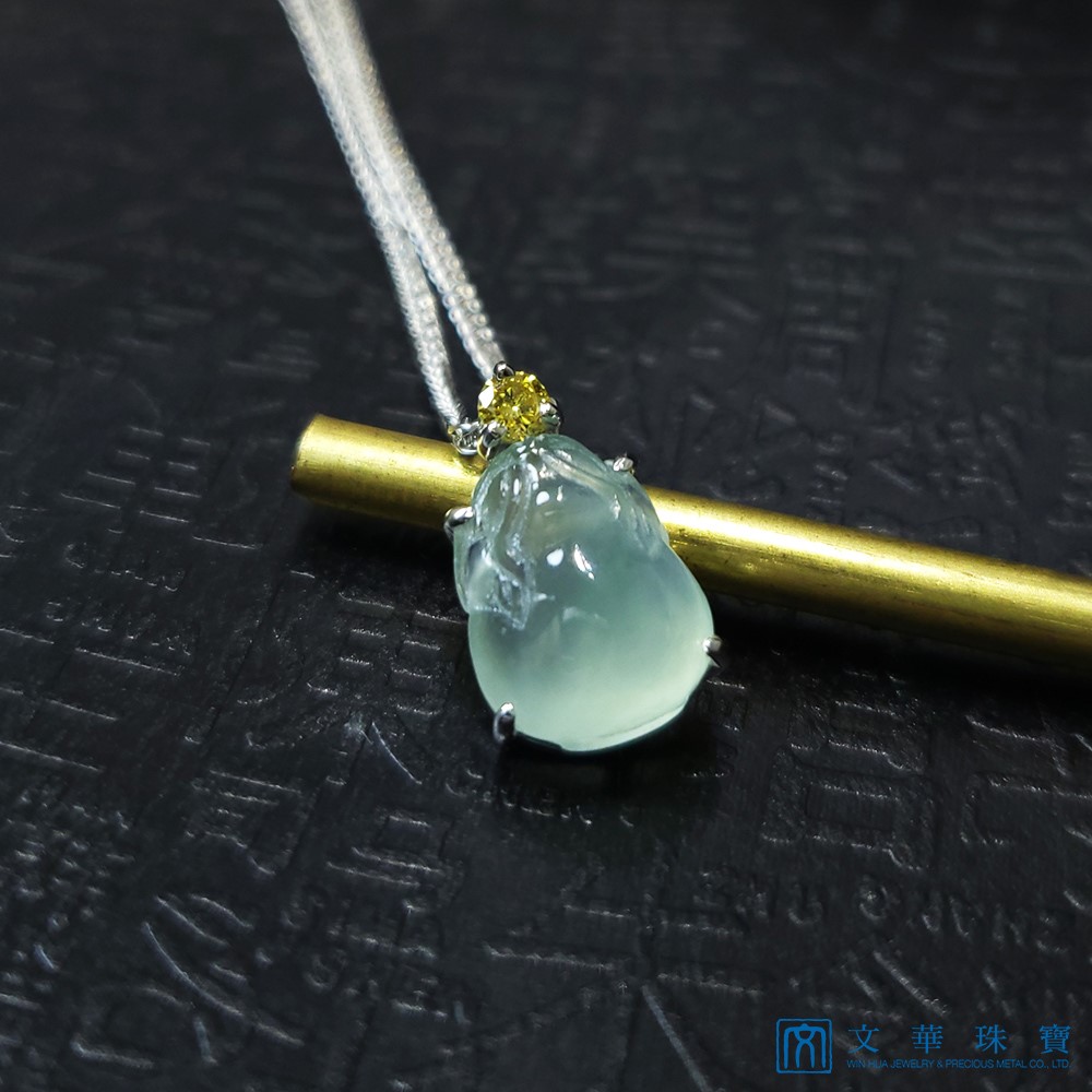 高冰三腳蟾招財玉墜(已售出)