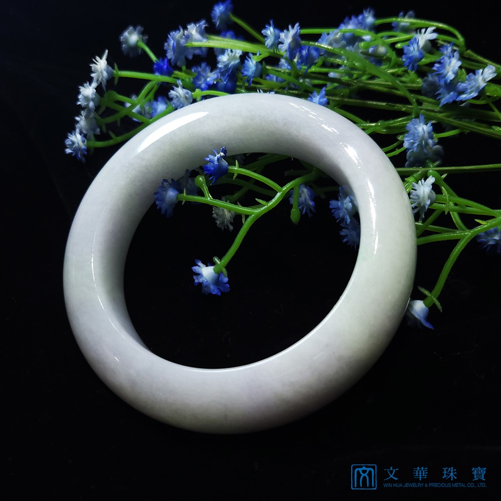 厚莊淡雅春彩翡翠玉鐲 19圍
