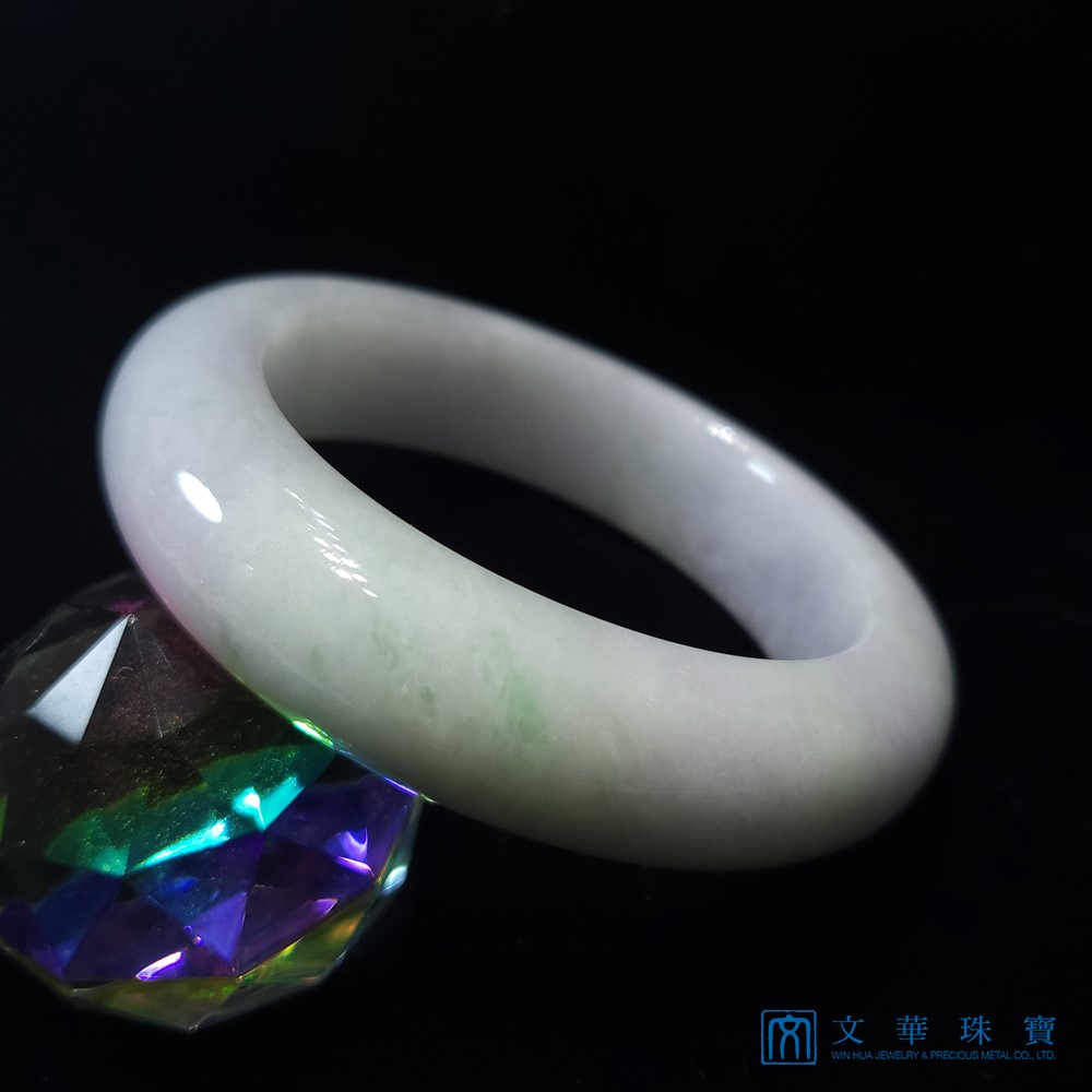 厚莊淡雅春彩翡翠玉鐲 19圍