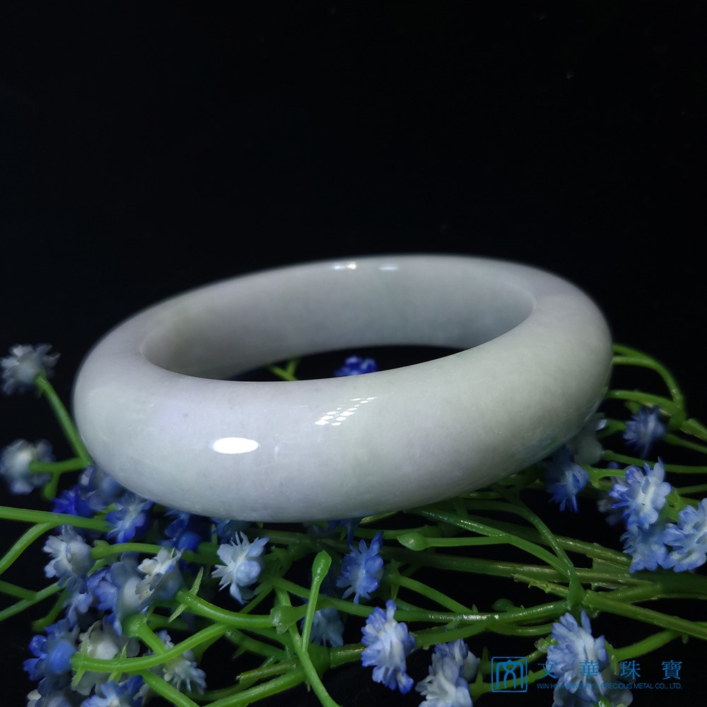 厚莊淡雅春彩翡翠玉鐲 19圍