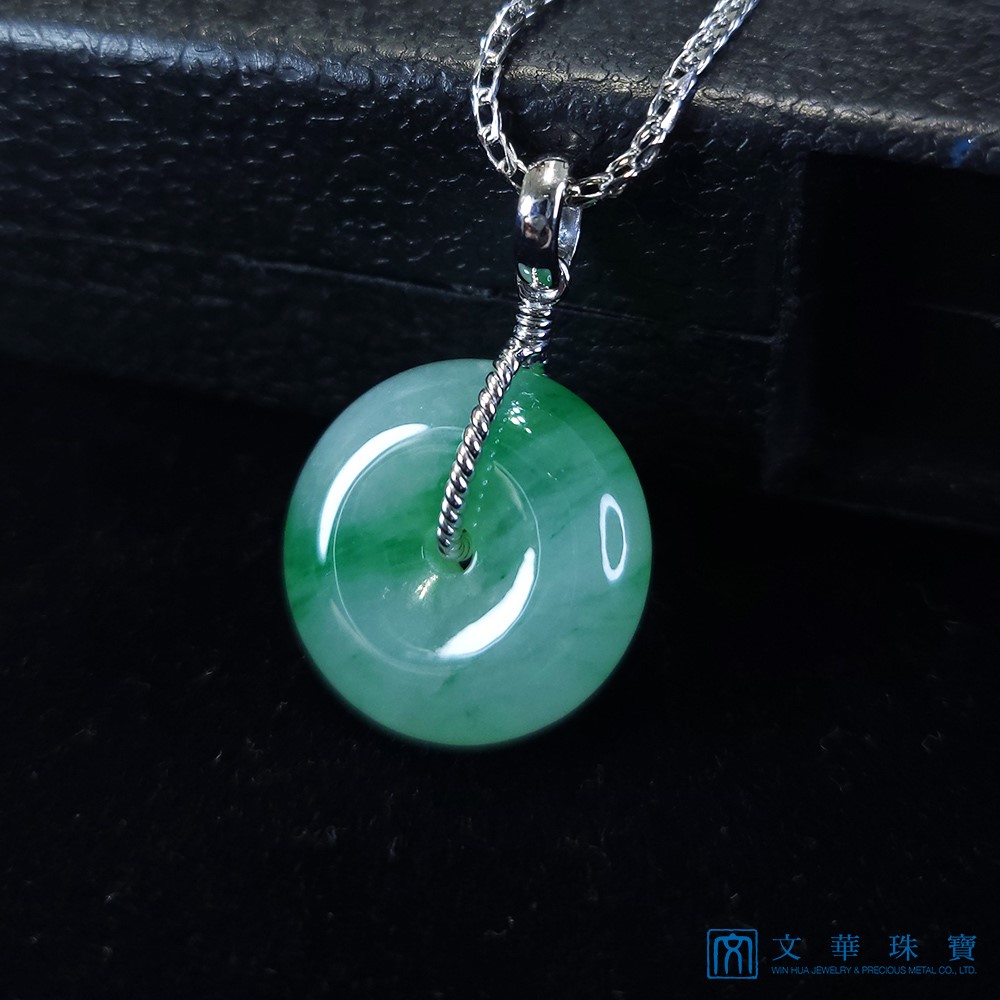 冰種陽綠平安扣玉墜(已售出)