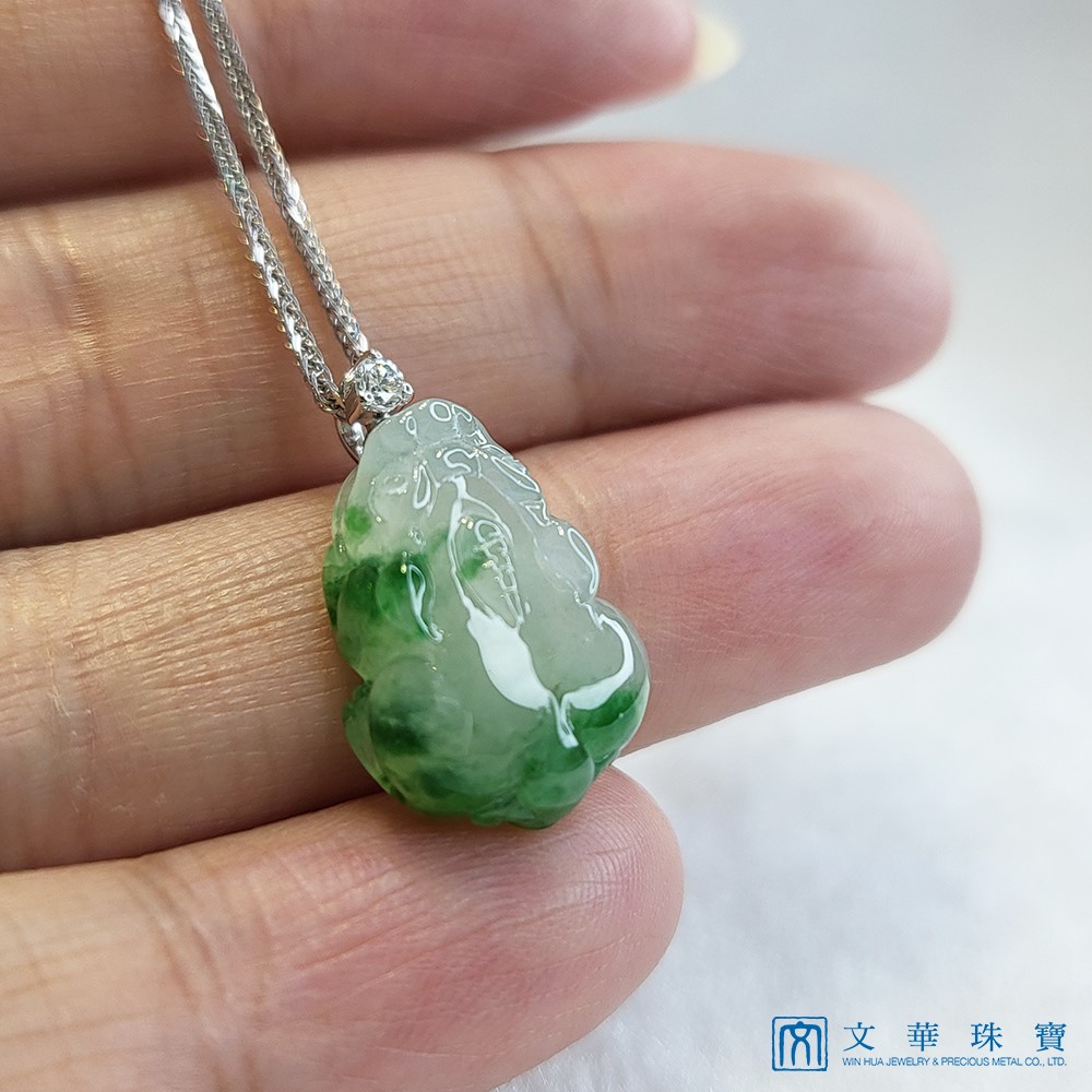 高冰飄花貔貅玉墜(已售出)