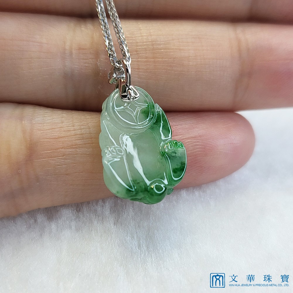 高冰飄花貔貅玉墜(已售出)