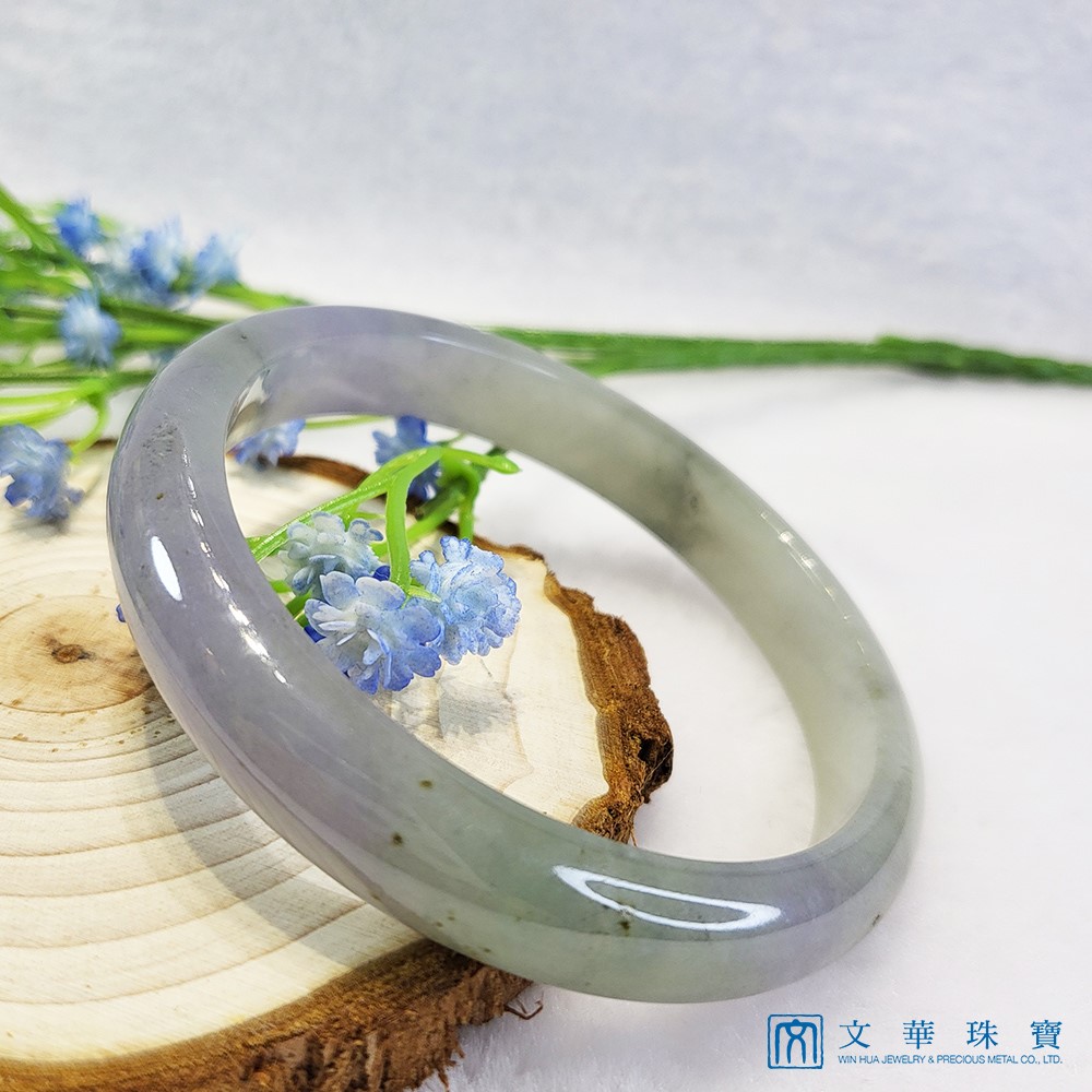 冰綠紫翡翠玉鐲 18.8圍(已售出)