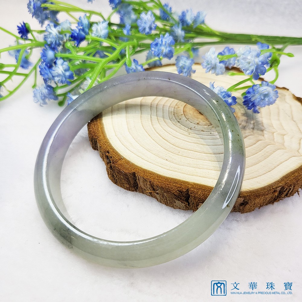 冰綠紫翡翠玉鐲 18.8圍(已售出)