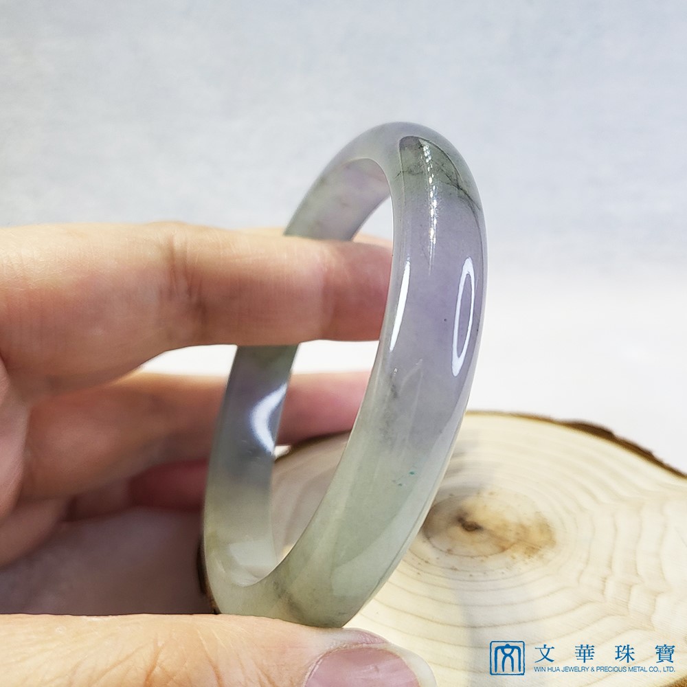 冰綠紫翡翠玉鐲 18.8圍(已售出)