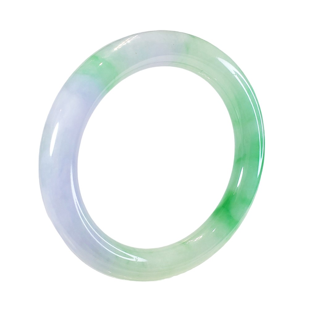 粉嫩春帶彩圓骨玉鐲 18.8圍