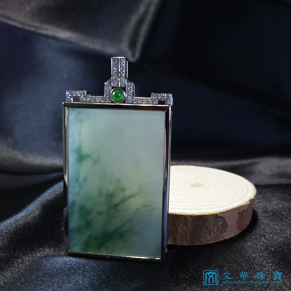 冰種飄花大件無事牌玉墜(已售出)