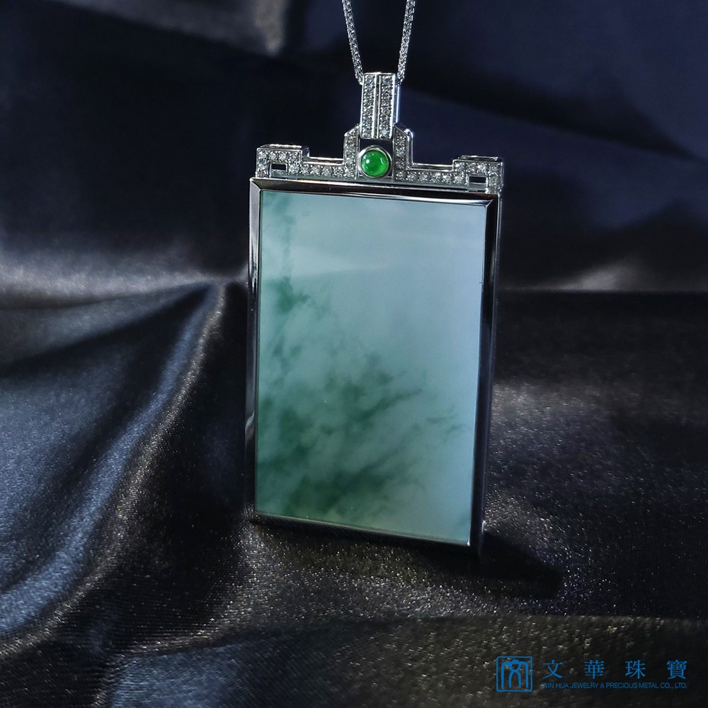 冰種飄花大件無事牌玉墜(已售出)