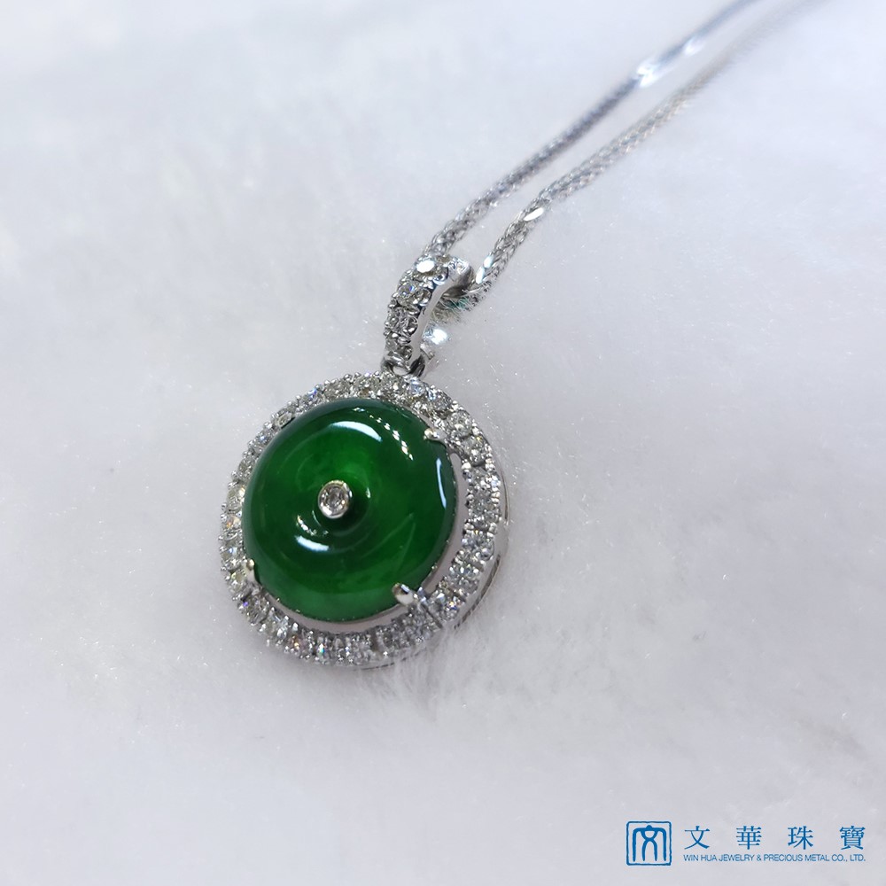 翡翠古錢鑽墜(已售出)