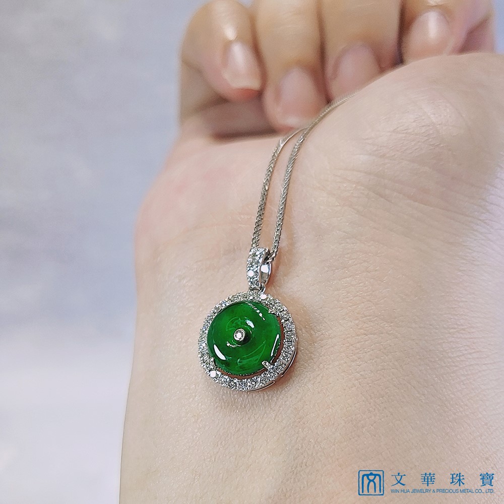 翡翠古錢鑽墜(已售出)