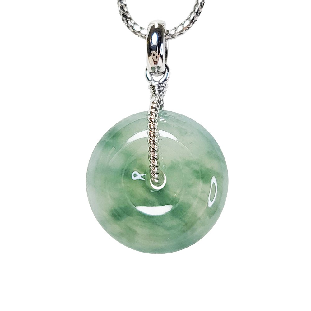 冰種飄蘭花平安扣玉墜(已售出)