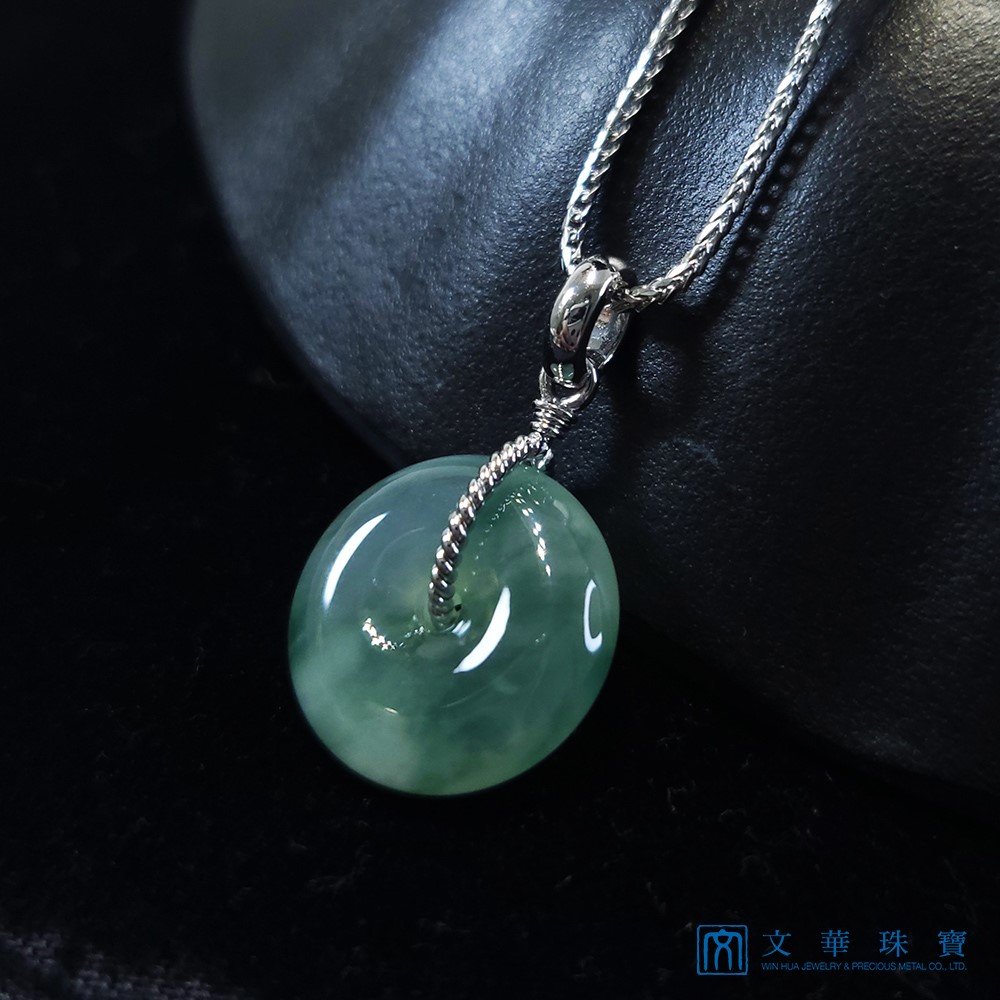 冰種飄蘭花平安扣玉墜(已售出)