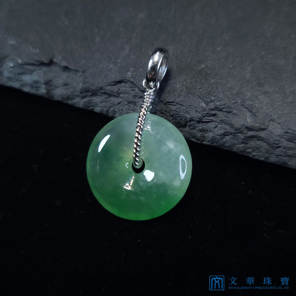 高冰陽綠平安扣玉墜(已售出)