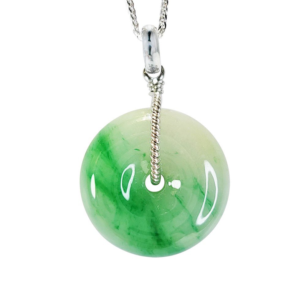 陽綠平安扣玉墜 