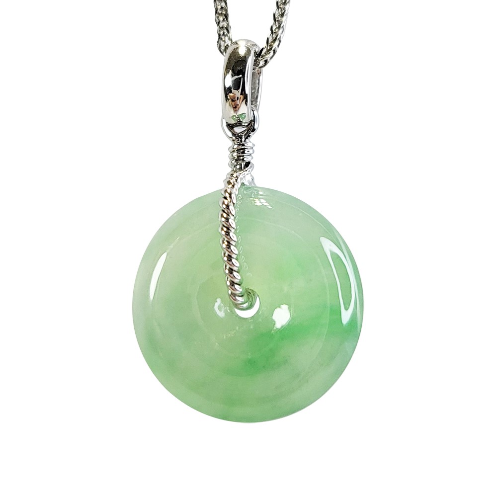 高冰陽綠平安扣玉墜(已售出)