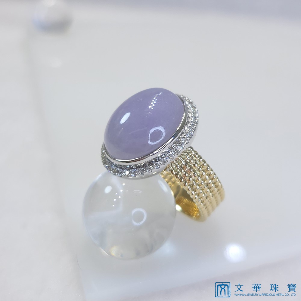 紫羅蘭蛋面鑽戒 國際圍11.5號(已售出)