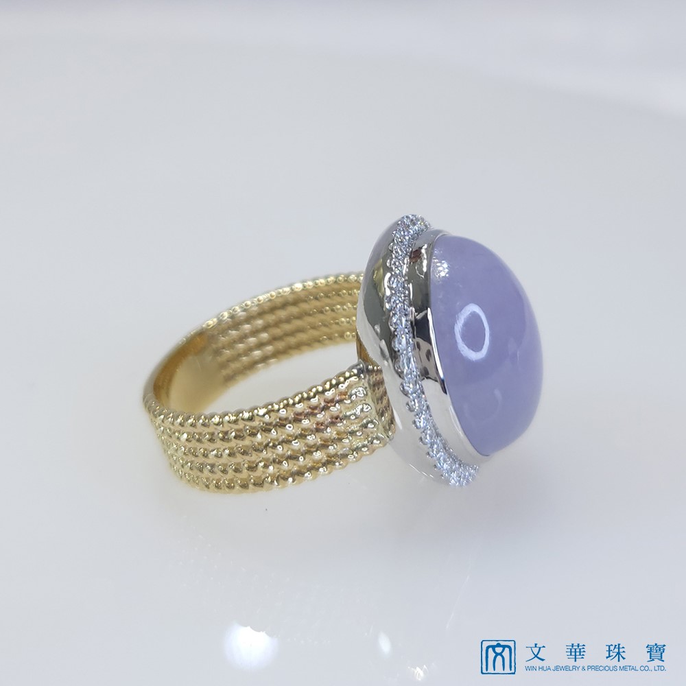 紫羅蘭蛋面鑽戒 國際圍11.5號(已售出)