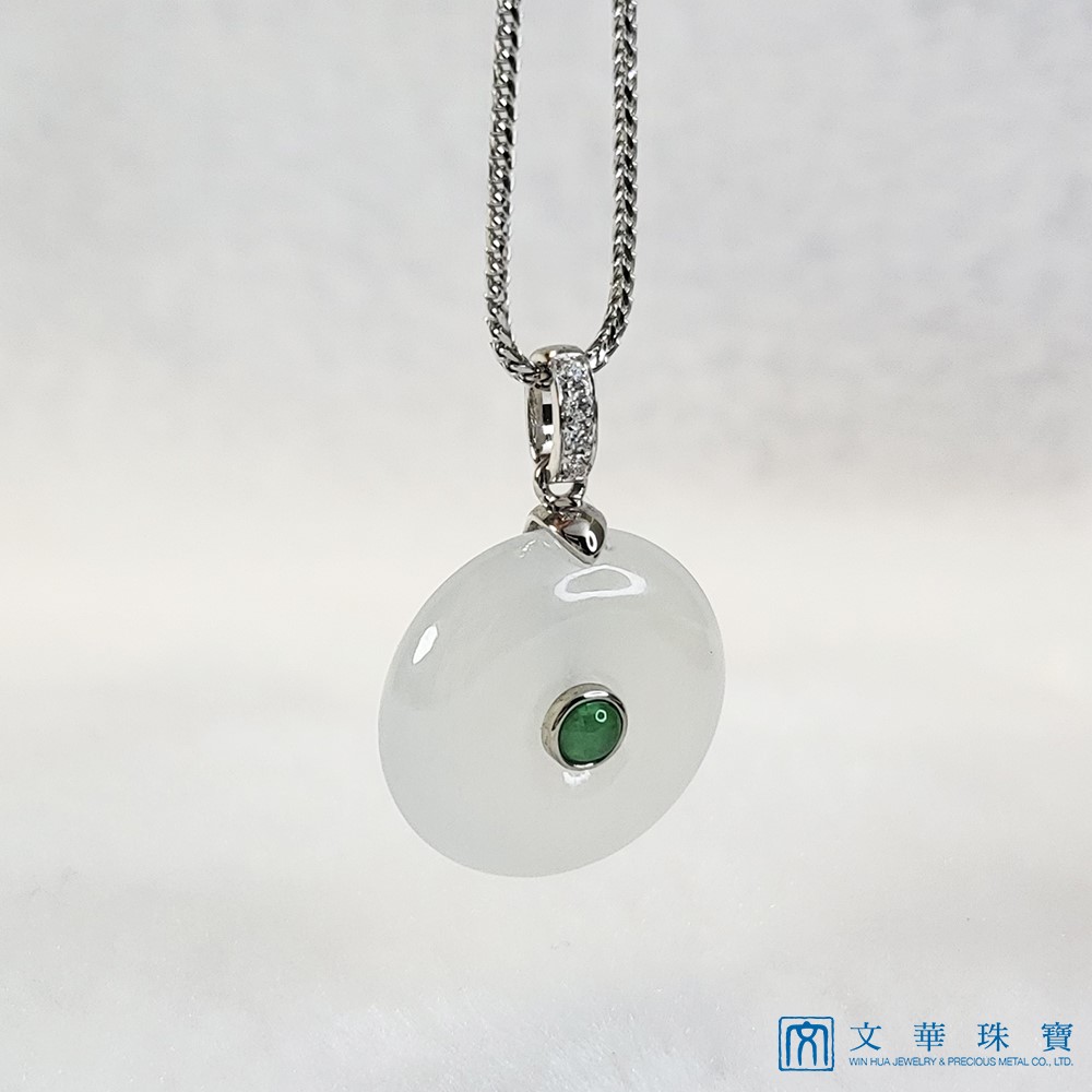 白翡綠蛋平安扣