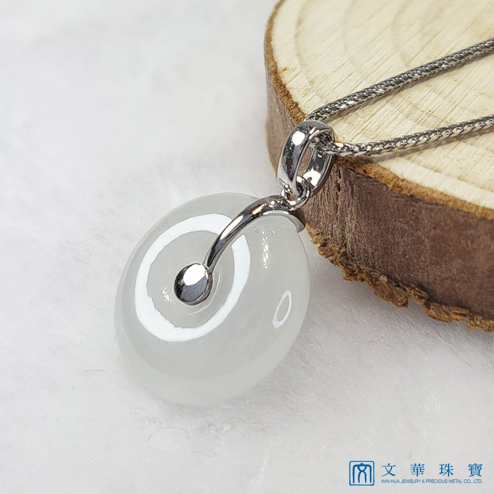 白翡綠蛋平安扣