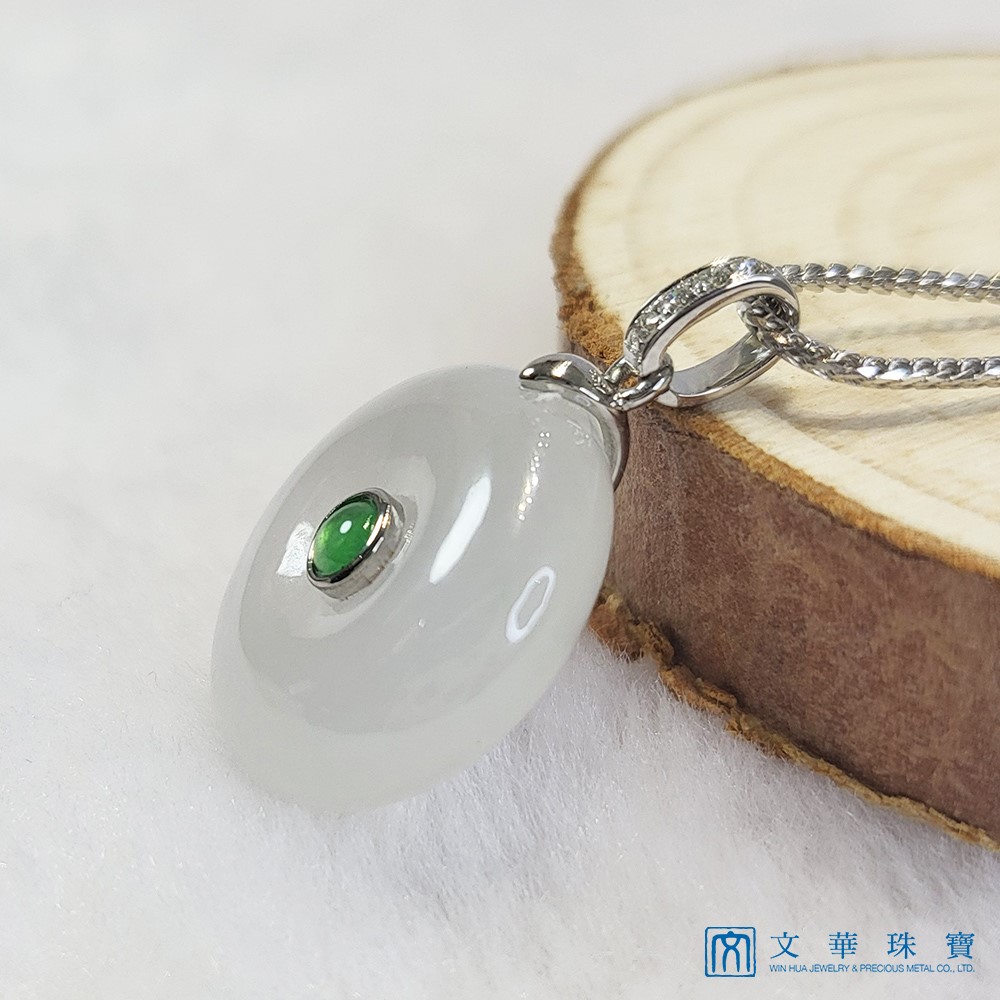 白翡綠蛋平安扣