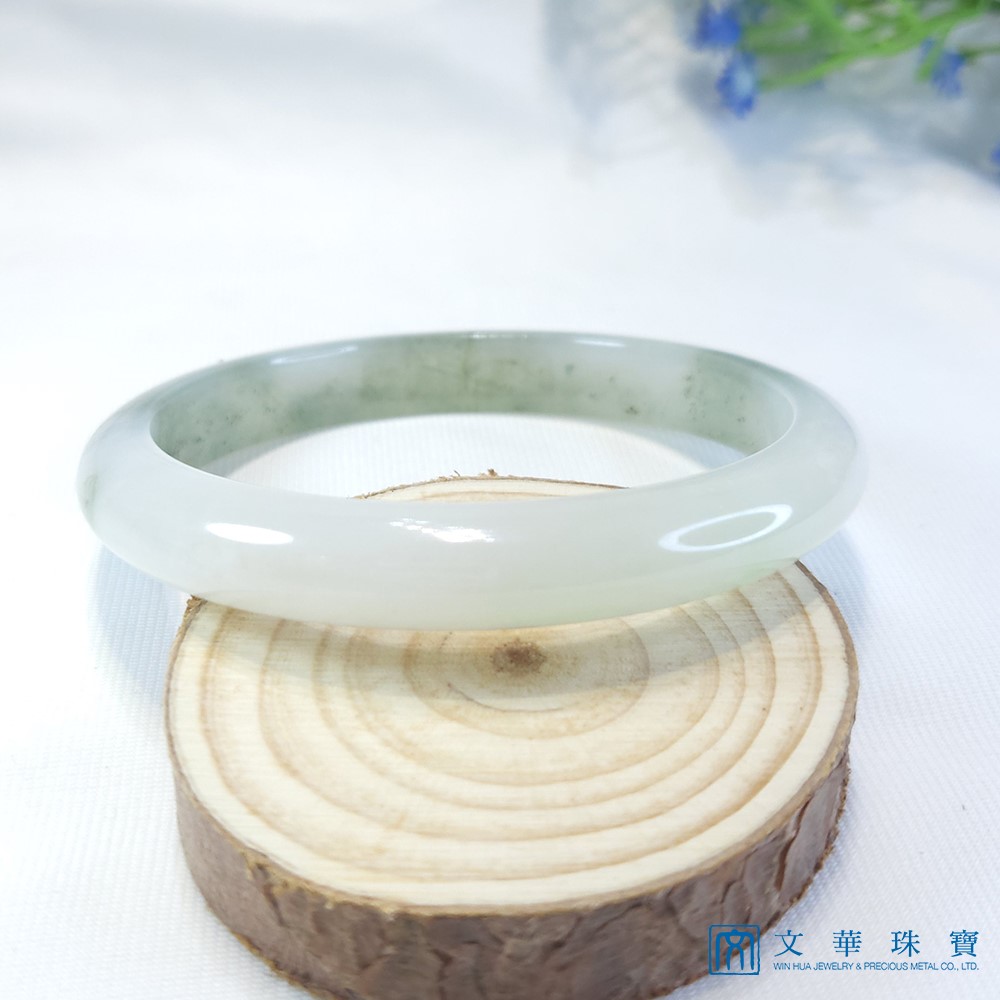 冰糯飄花玉鐲 19圍 (已售出)