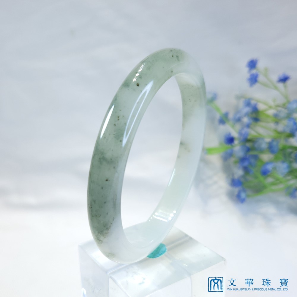 冰糯飄花玉鐲 19圍 (已售出)