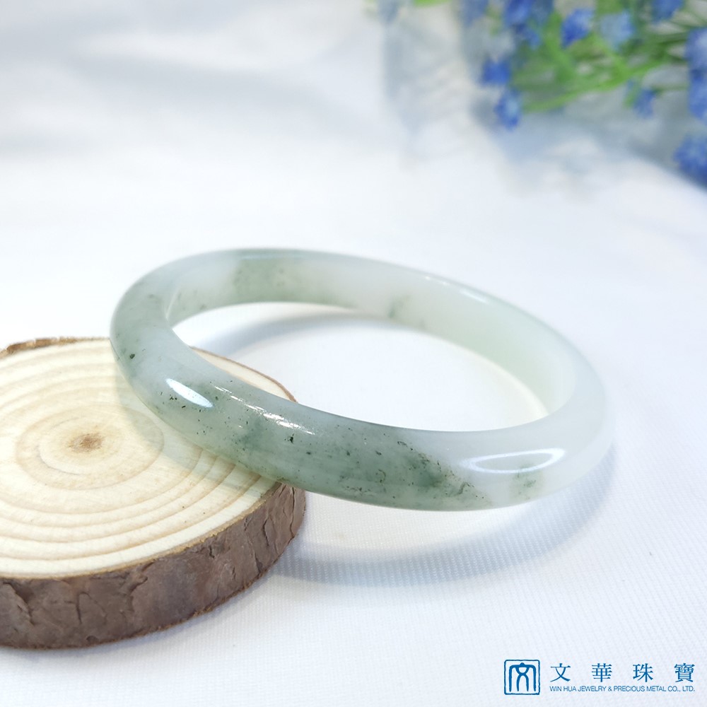 冰糯飄花玉鐲 19圍 (已售出)