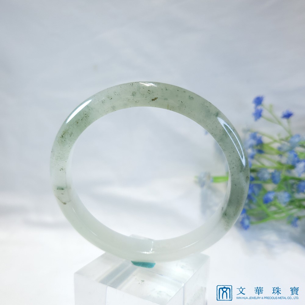 冰糯飄花玉鐲 19圍 (已售出)