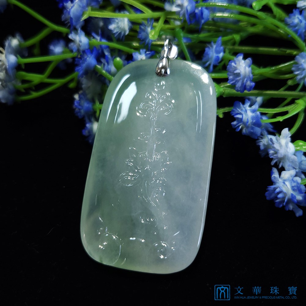 高冰種自在觀音玉牌