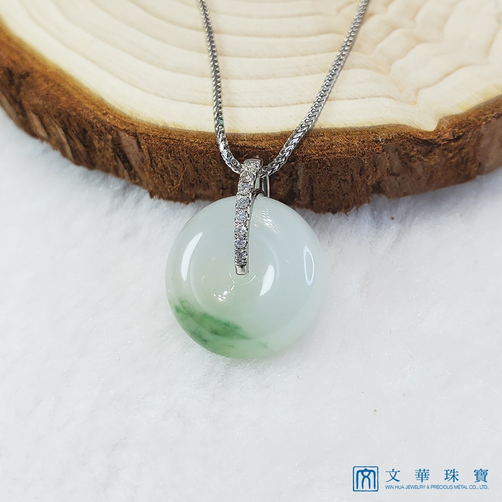 冰糯飄蘭花平安扣鑽墜