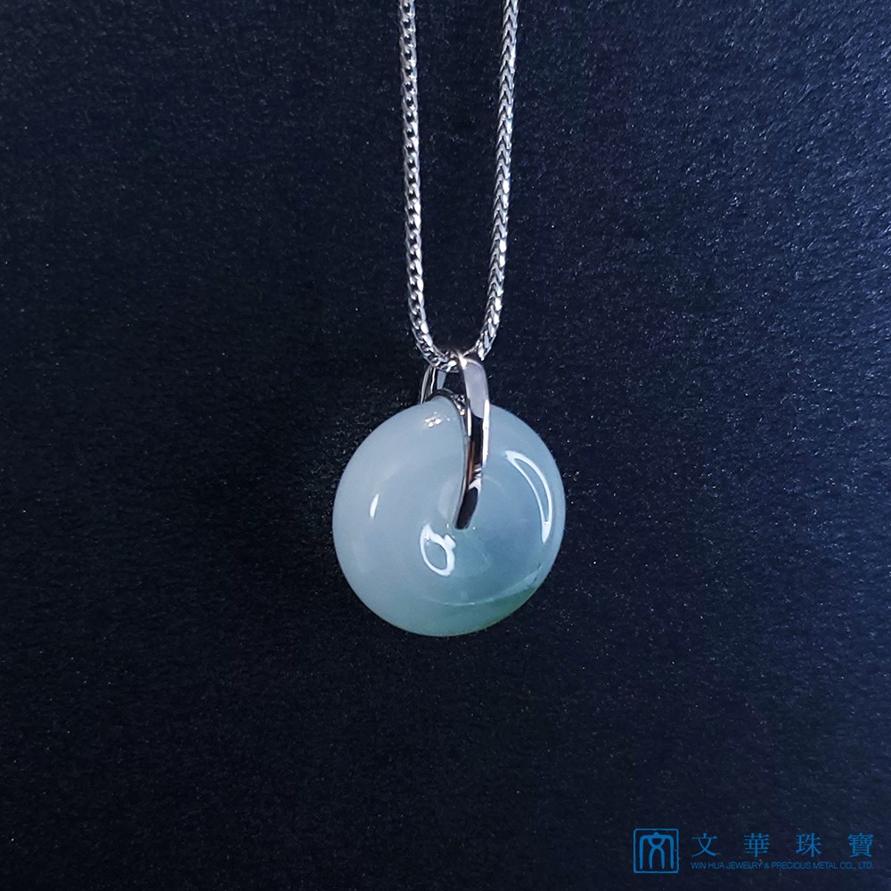 冰糯飄蘭花平安扣鑽墜