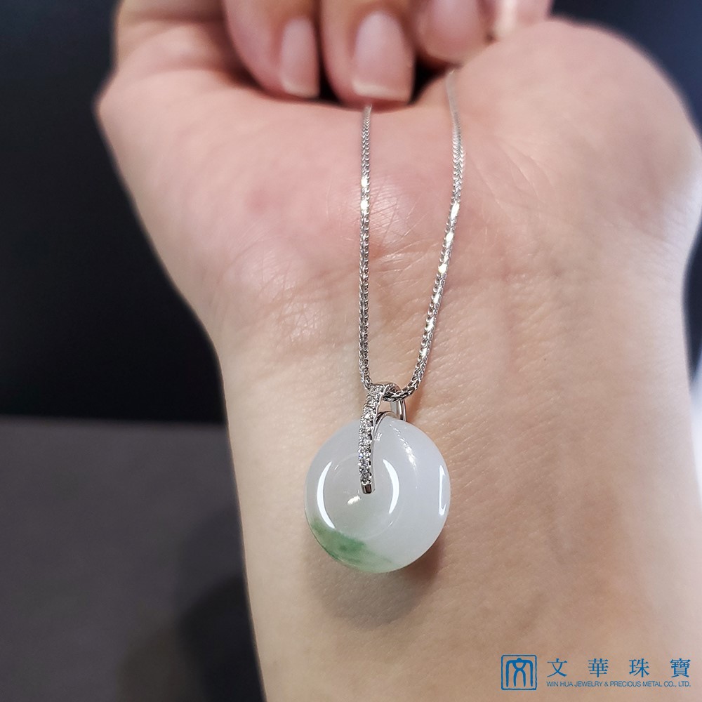 冰糯飄蘭花平安扣鑽墜