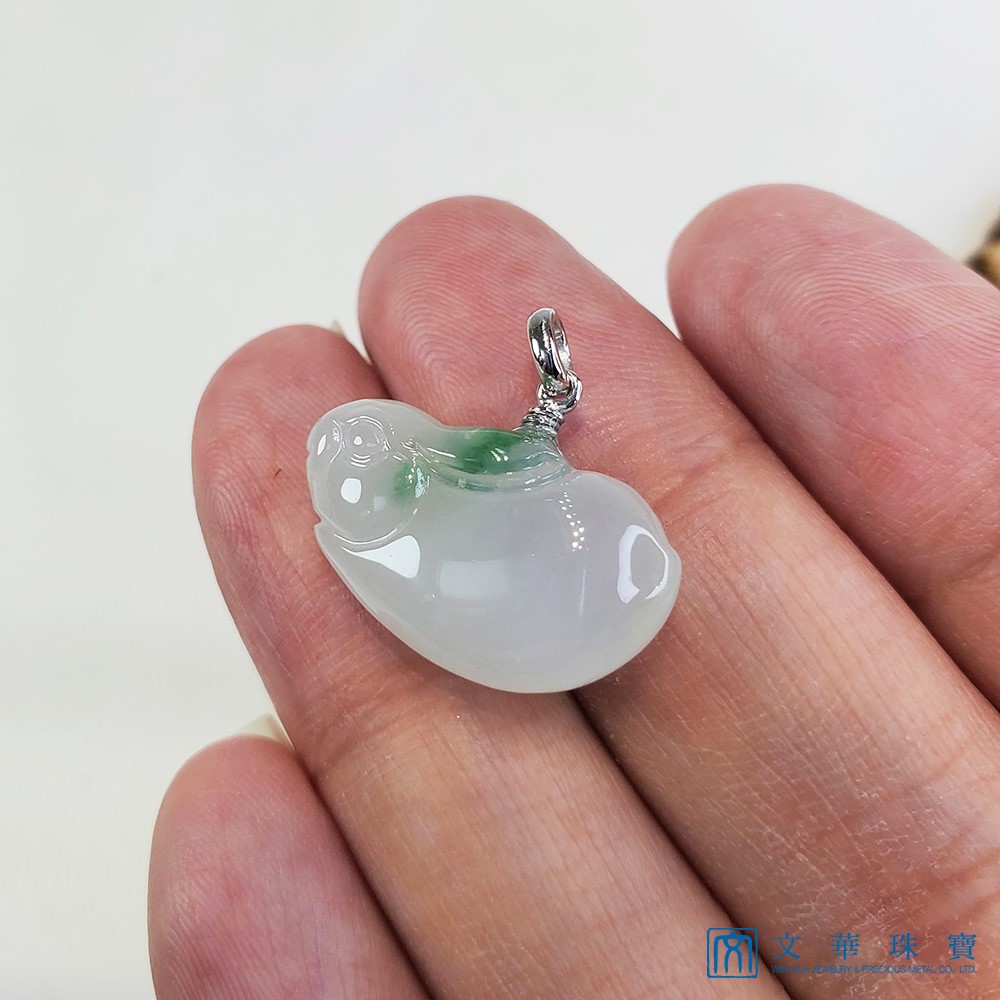 冰種飄綠小兔子玉墜(已售出)