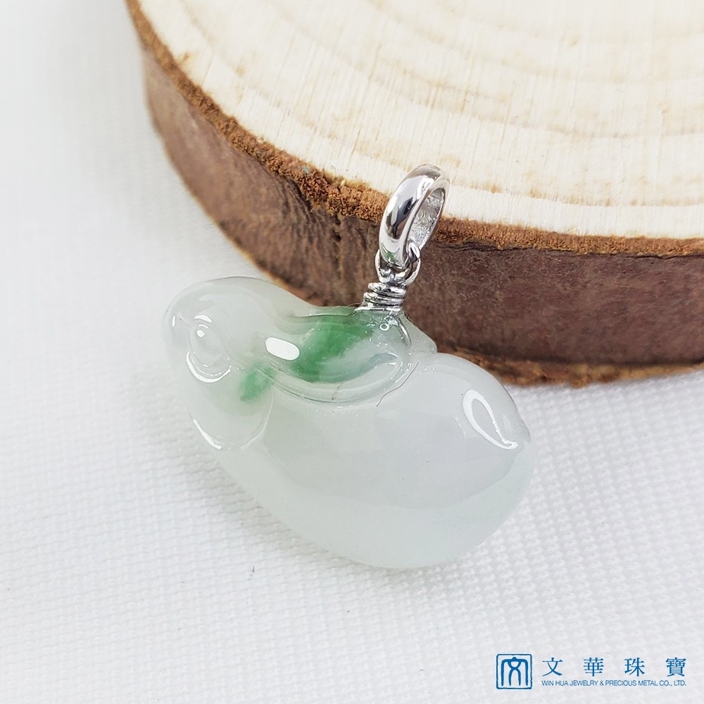 冰種飄綠小兔子玉墜(已售出)