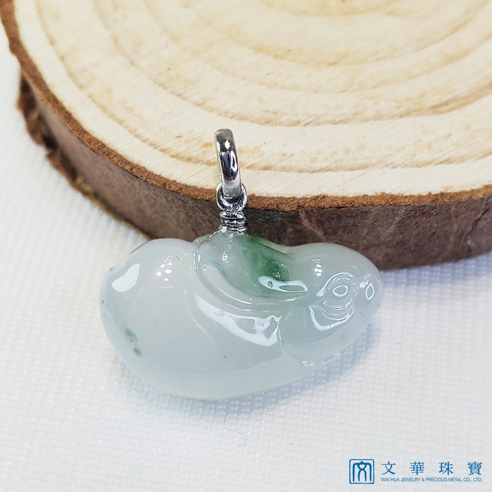 冰種飄綠小兔子玉墜(已售出)