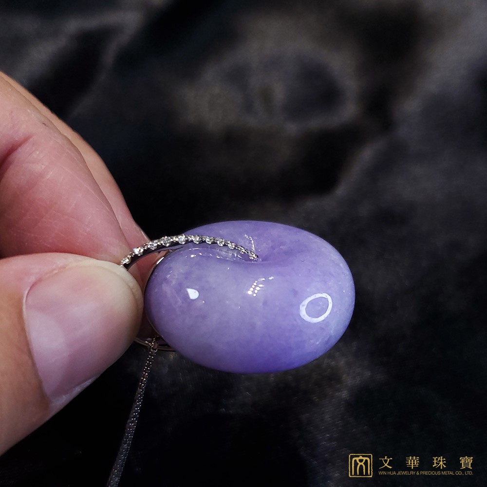 艷紫紫羅蘭平安扣鑽墜(已售出)