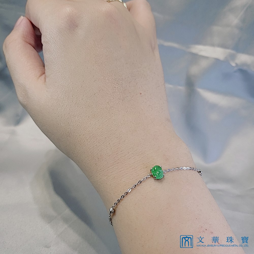 翡翠玉蟾18K金手鍊