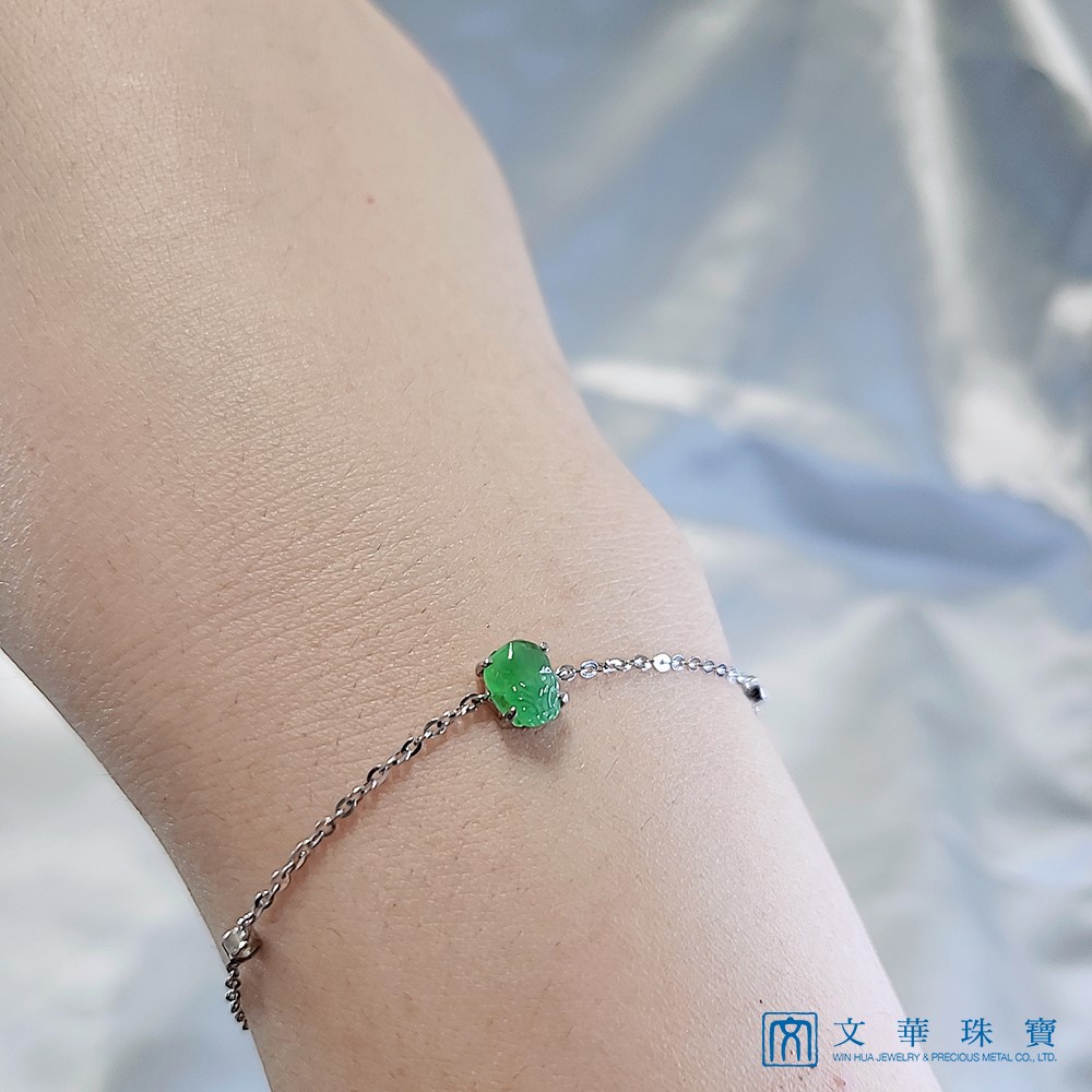 翡翠玉蟾18K金手鍊