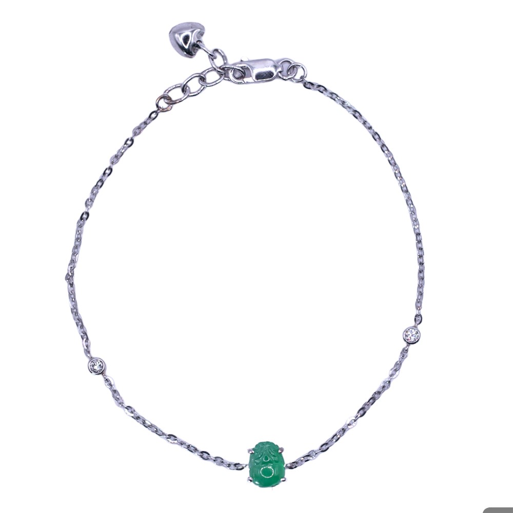 翡翠玉蟾18K金手鍊