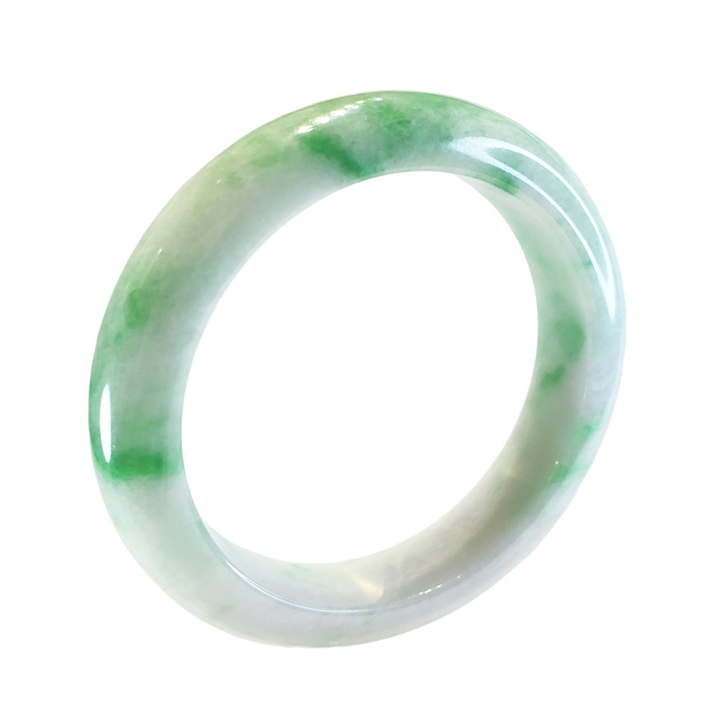 白底青翡翠玉鐲 18.8圍(已售出)