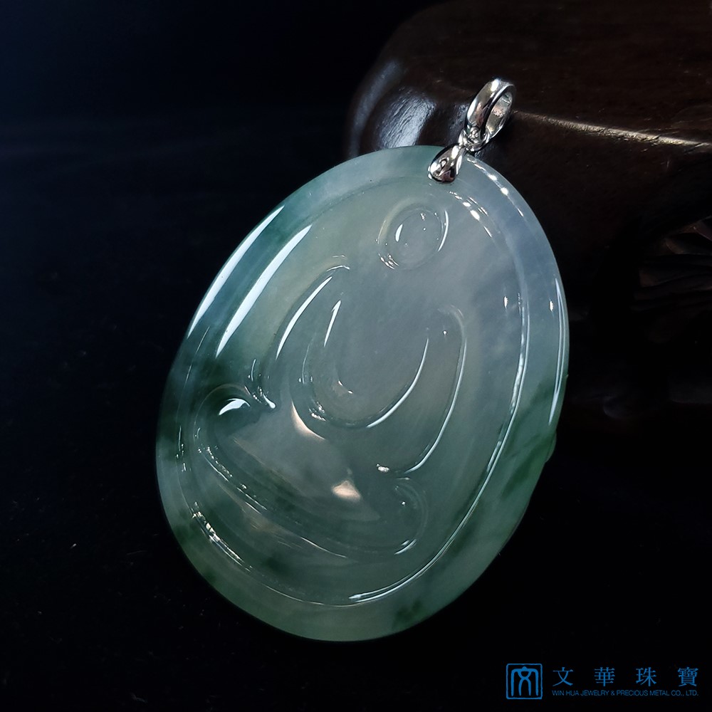翡翠冰種厚莊觀音玉牌(已售出)