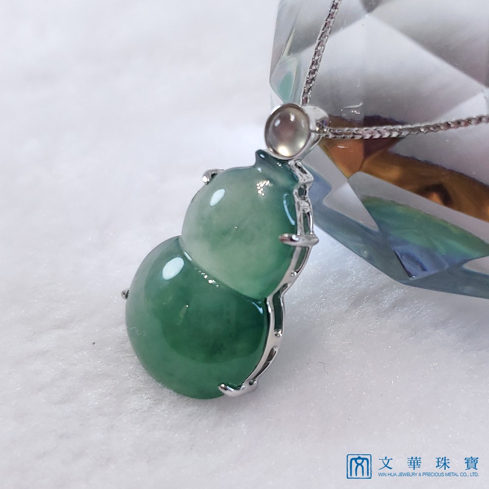 翡翠湖水綠葫蘆玉墜(已售出)