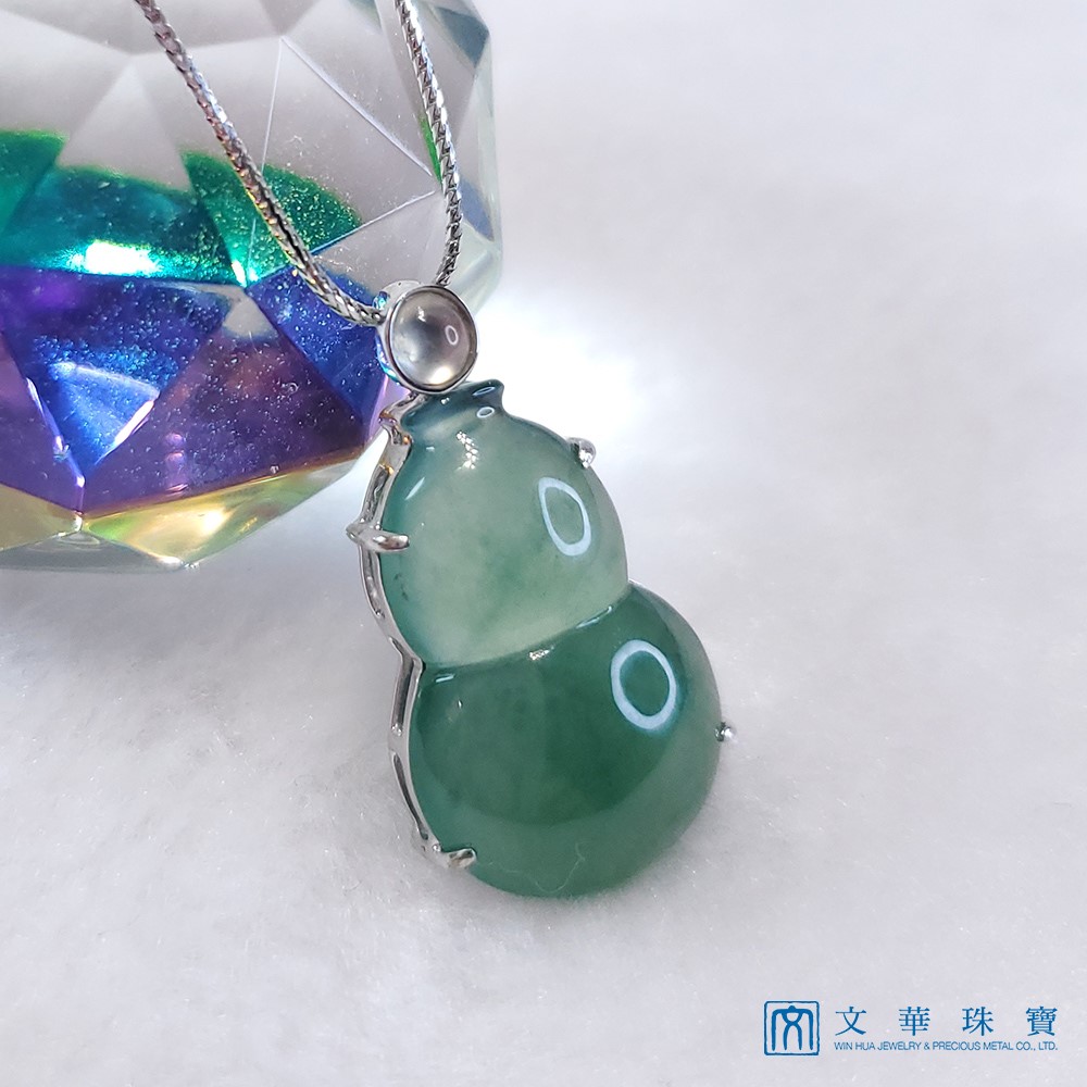 翡翠湖水綠葫蘆玉墜(已售出)
